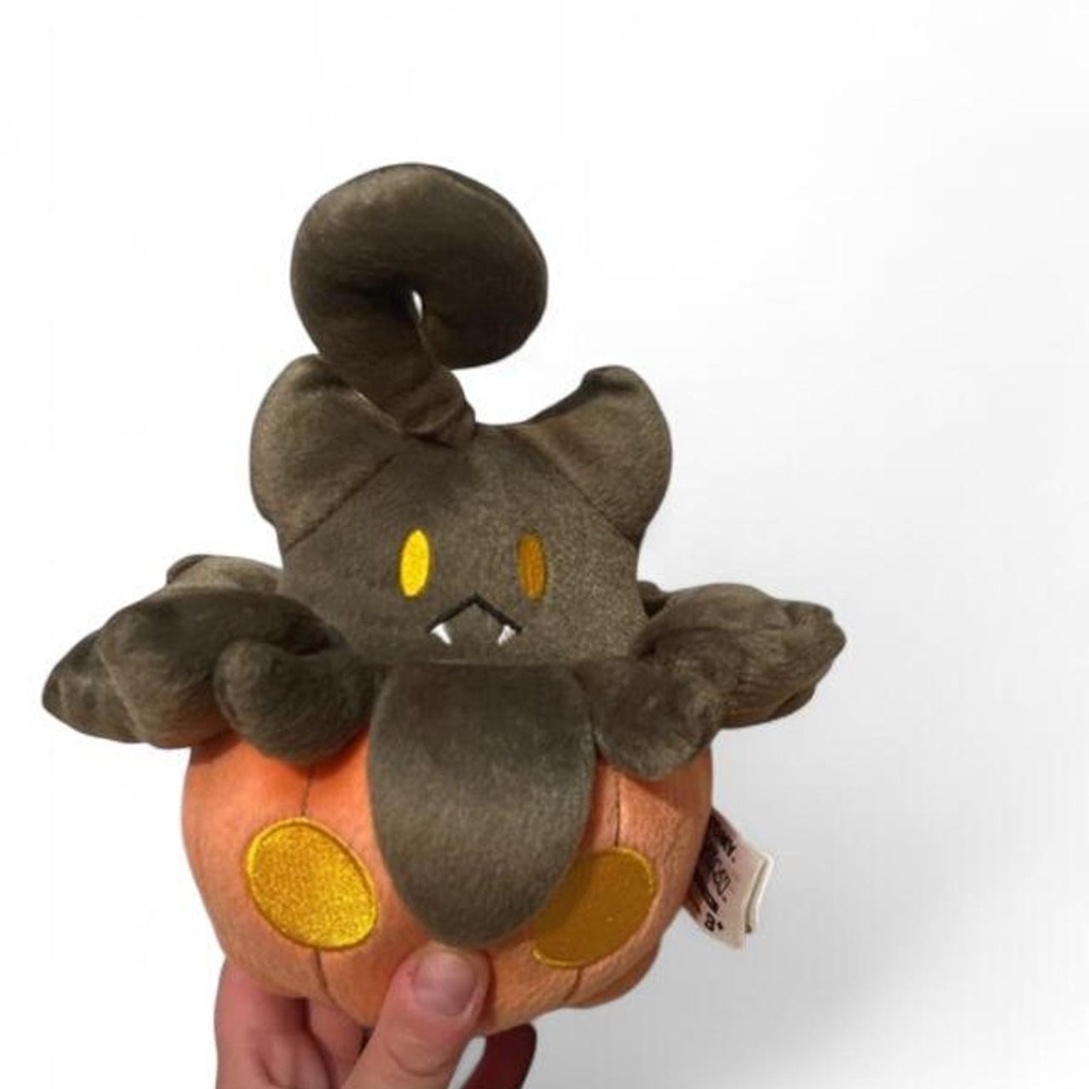 Pokemon TOMY Pumpkaboo Plush 8" Halloween Ghost Pumpkin Stuffed Animal Toy 2016
